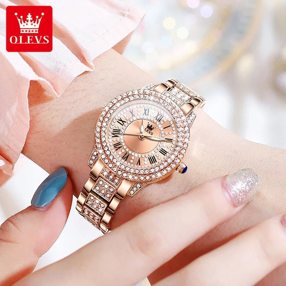 Diamond Éclat - Luxe Roman Dial Quartz Watch - JHERR JEWELRY en Perú | Jherr Jewelry