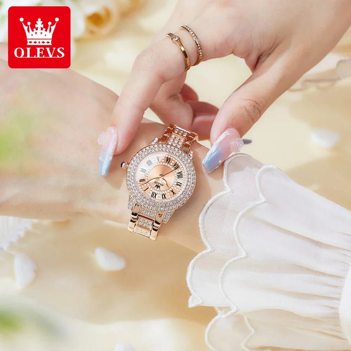 Diamond Éclat - Luxe Roman Dial Quartz Watch - JHERR JEWELRY en Perú | Jherr Jewelry