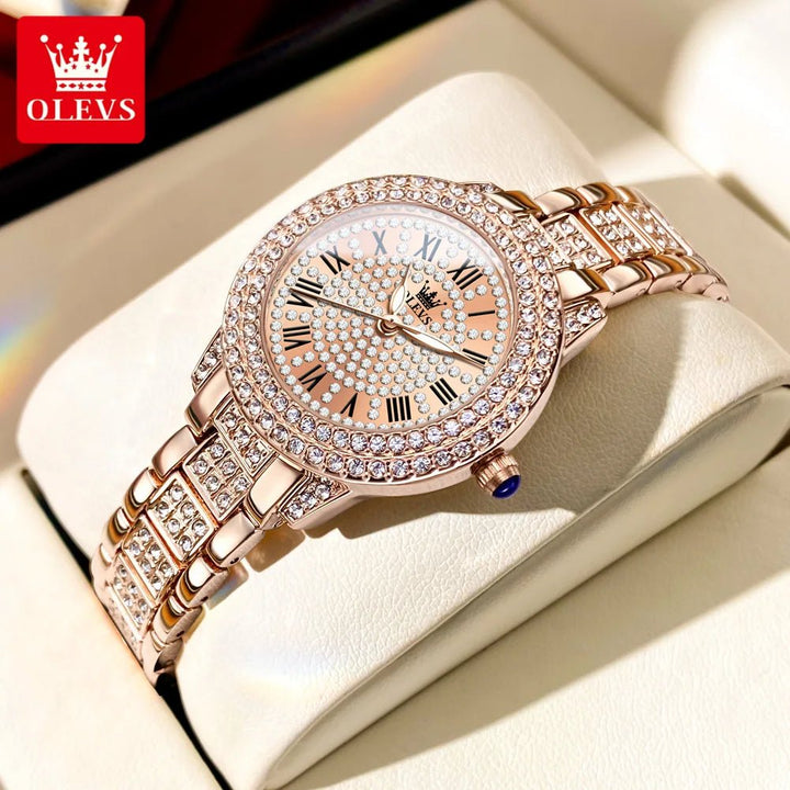 Diamond Éclat - Luxe Roman Dial Quartz Watch - JHERR JEWELRY en Perú | Jherr Jewelry