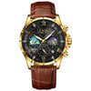 Brown L gold black