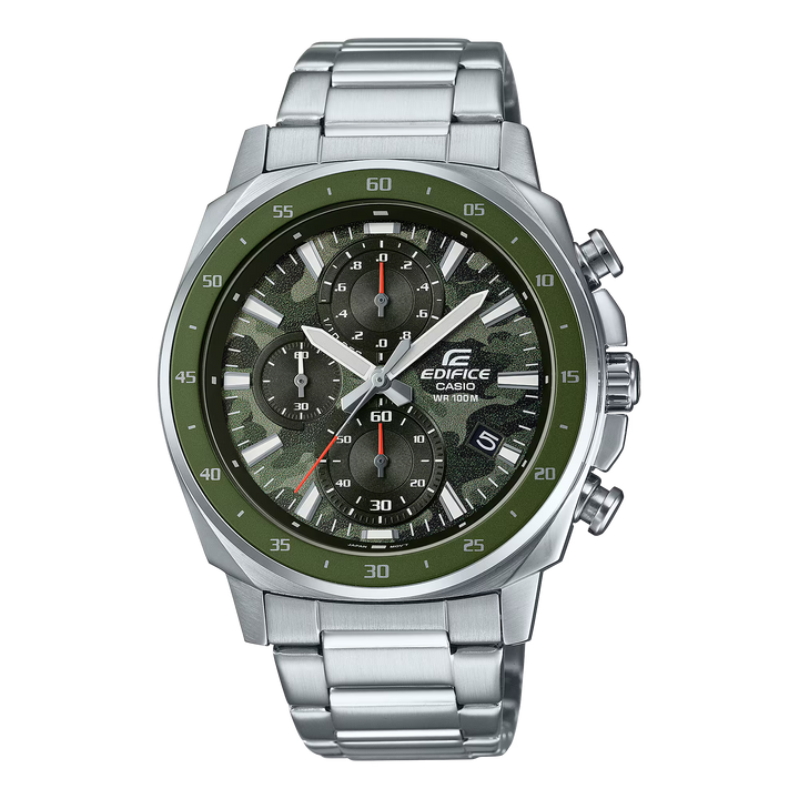 Reloj Edifice EFV-600D-3CVUDF Original Cristal de Zafiro Verde Militar 100M - Edifice en Perú | Jherr Jewelry