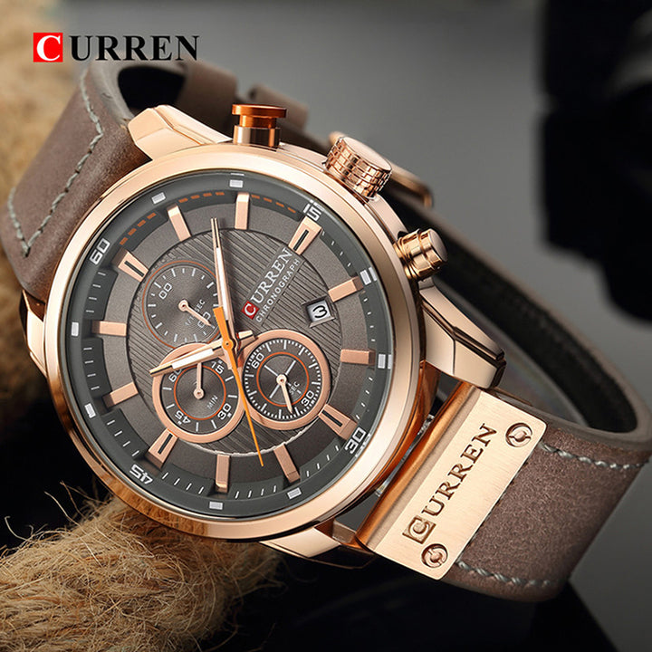 RELOJ CURREN 9291 BROWN CLÁSICO CUERO