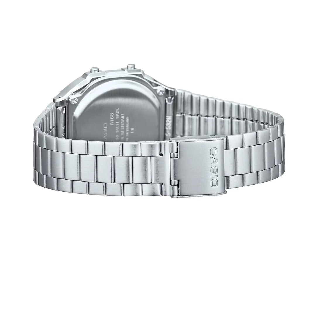Reloj Casio Original A168WA-1W Vintage Plateado – Diseño Retro y Multifunción