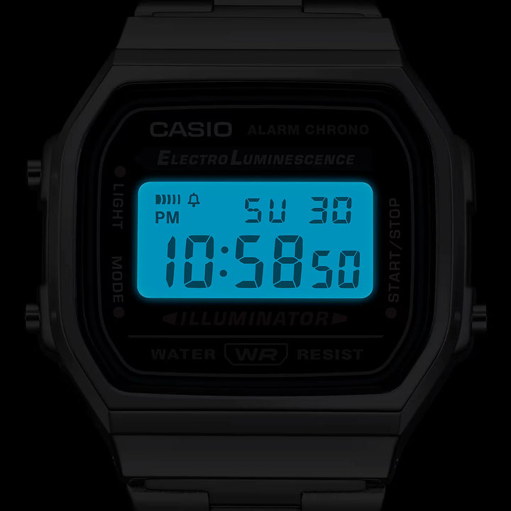 Reloj Casio Original A168WA-1W Vintage Plateado – Diseño Retro y Multifunción