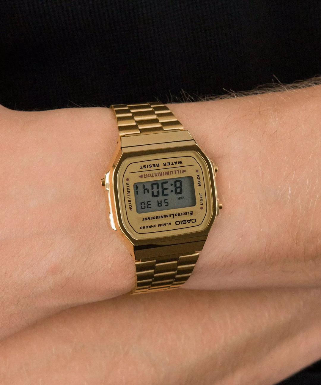 Reloj Casio Original A168WG-9 Dorado para Hombre – Estilo Vintage y Funcionalidad LED - Casio en Perú | Jherr Jewelry