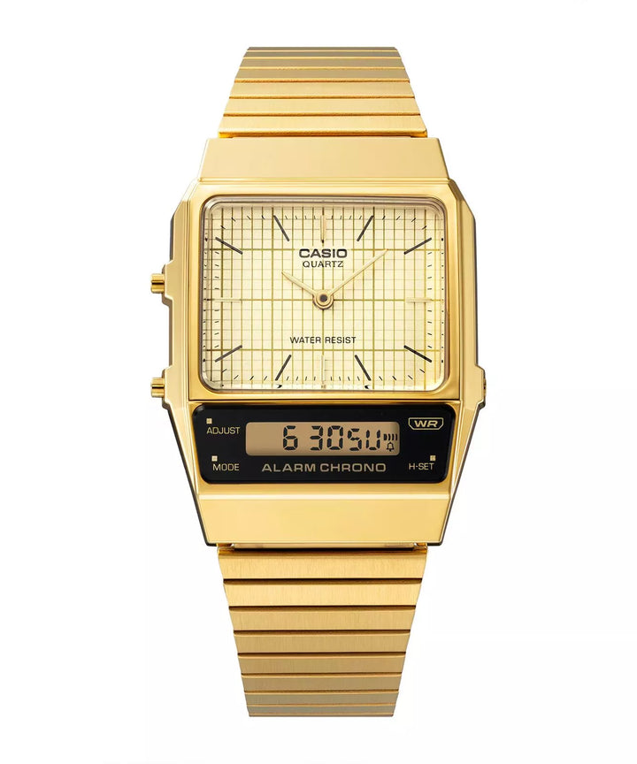 Reloj Casio Vintage AQ-800EG-9AEF Original - Diseño Retro 40mm - Casio en Perú | Jherr Jewelry