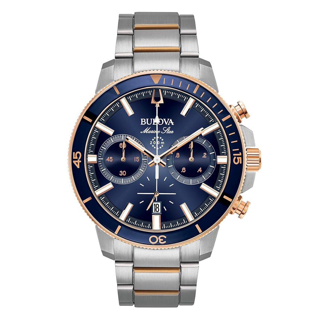 Reloj Bulova 98B301 Marine Star para Hombre - Cronógrafo con Resistencia 200 Metros - Bulova en Perú | Jherr Jewelry