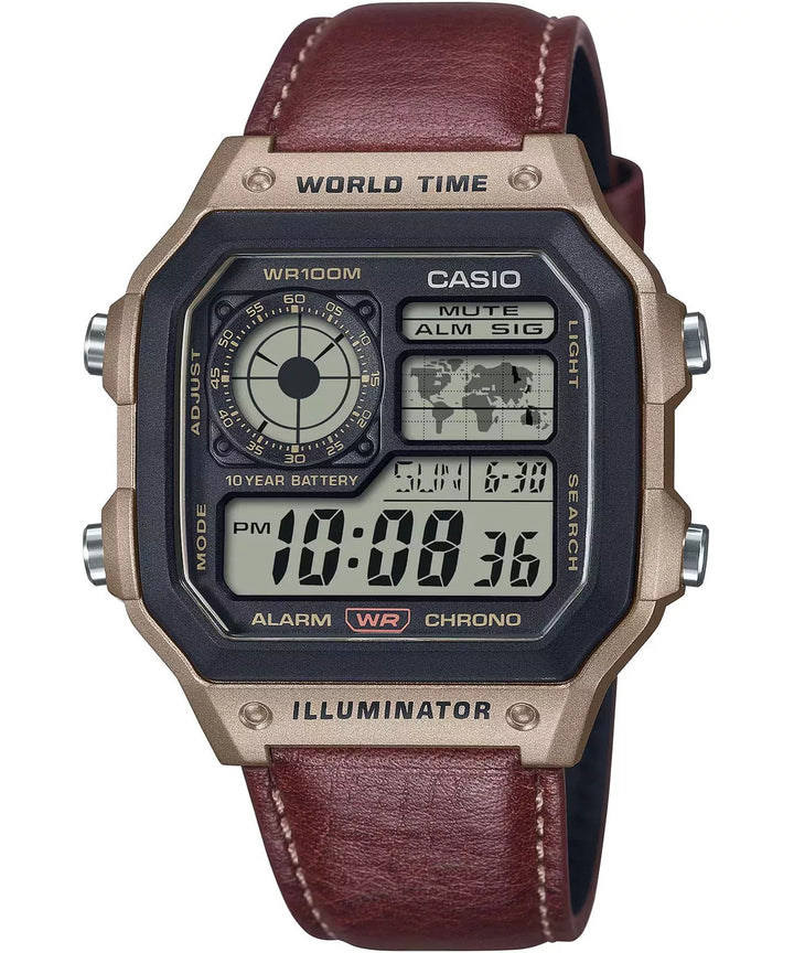 Ae-1200whl-5avef Casio Reloj para Hombre Cuero | Jherr Jewelry Perú