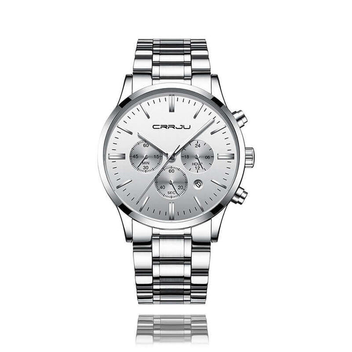 Reloj CRRJU 2160 Original Plateado Chrono - CRRJU en Perú | Jherr Jewelry