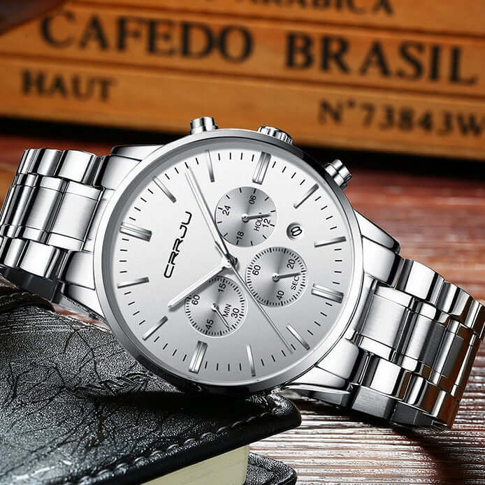 Reloj CRRJU 2160 Original Plateado Chrono - CRRJU en Perú | Jherr Jewelry