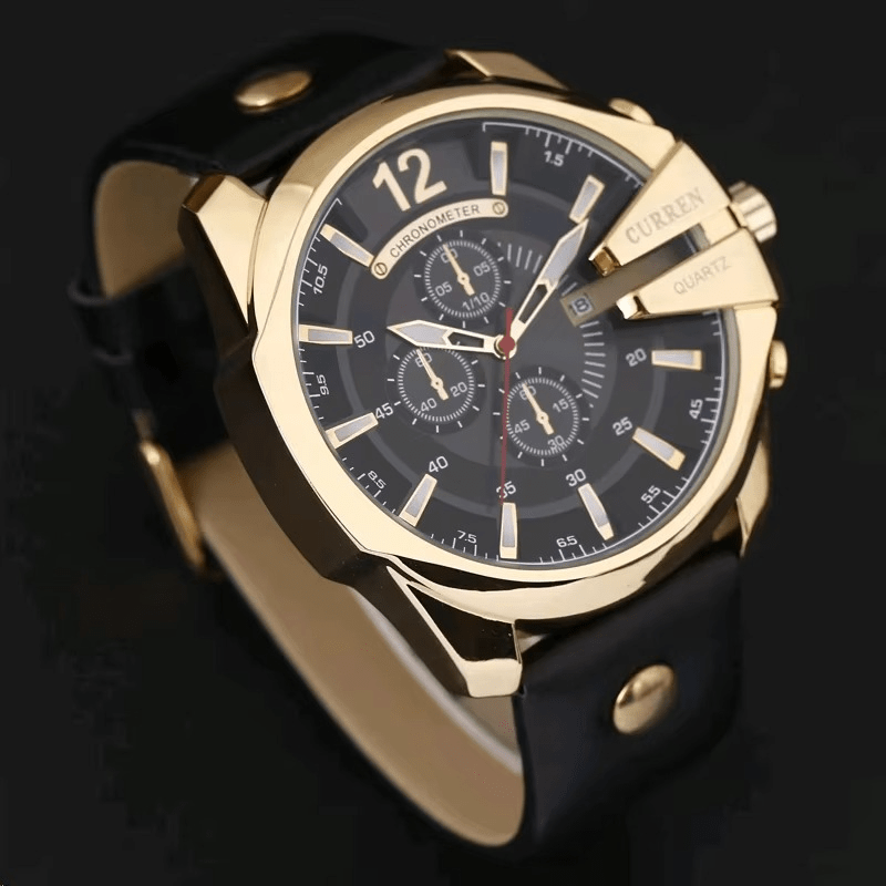 Reloj Curren Dorado Quartz - Estilo Sofisticado con Movimiento Preciso 52mm - Curren en Perú | Jherr Jewelry