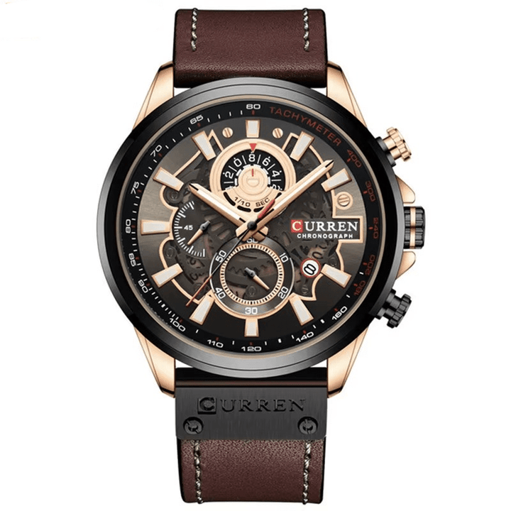 Reloj CURREN ORIGINAL 8380 Sandlight de Cuero para Hombre | Elegancia Casual 44mm - Curren en Perú | Jherr Jewelry