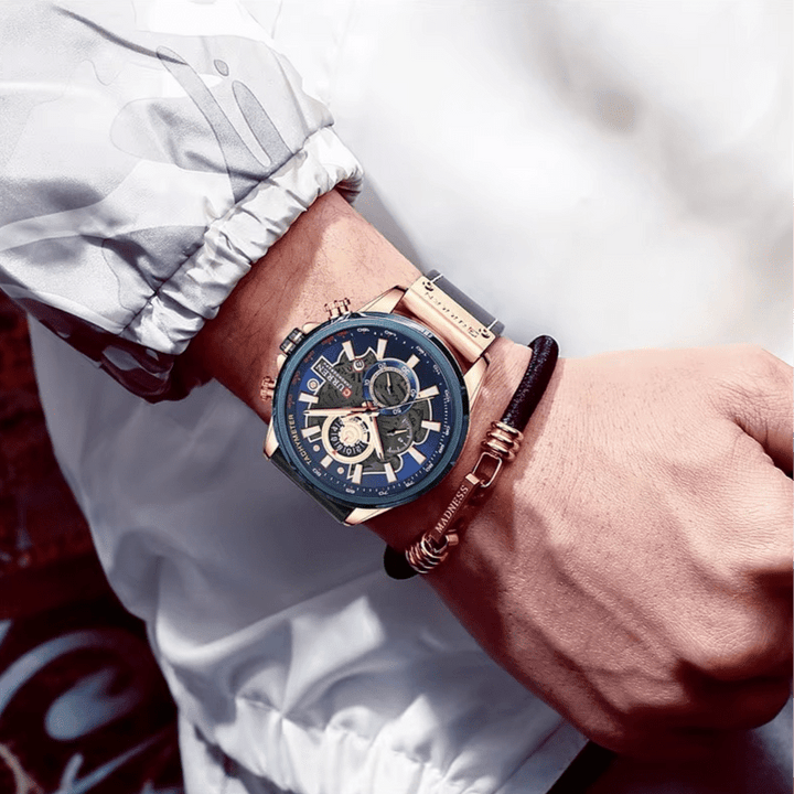 Reloj CURREN ORIGINAL 8380 Sandlight de Cuero para Hombre | Elegancia Casual 44mm - Curren en Perú | Jherr Jewelry