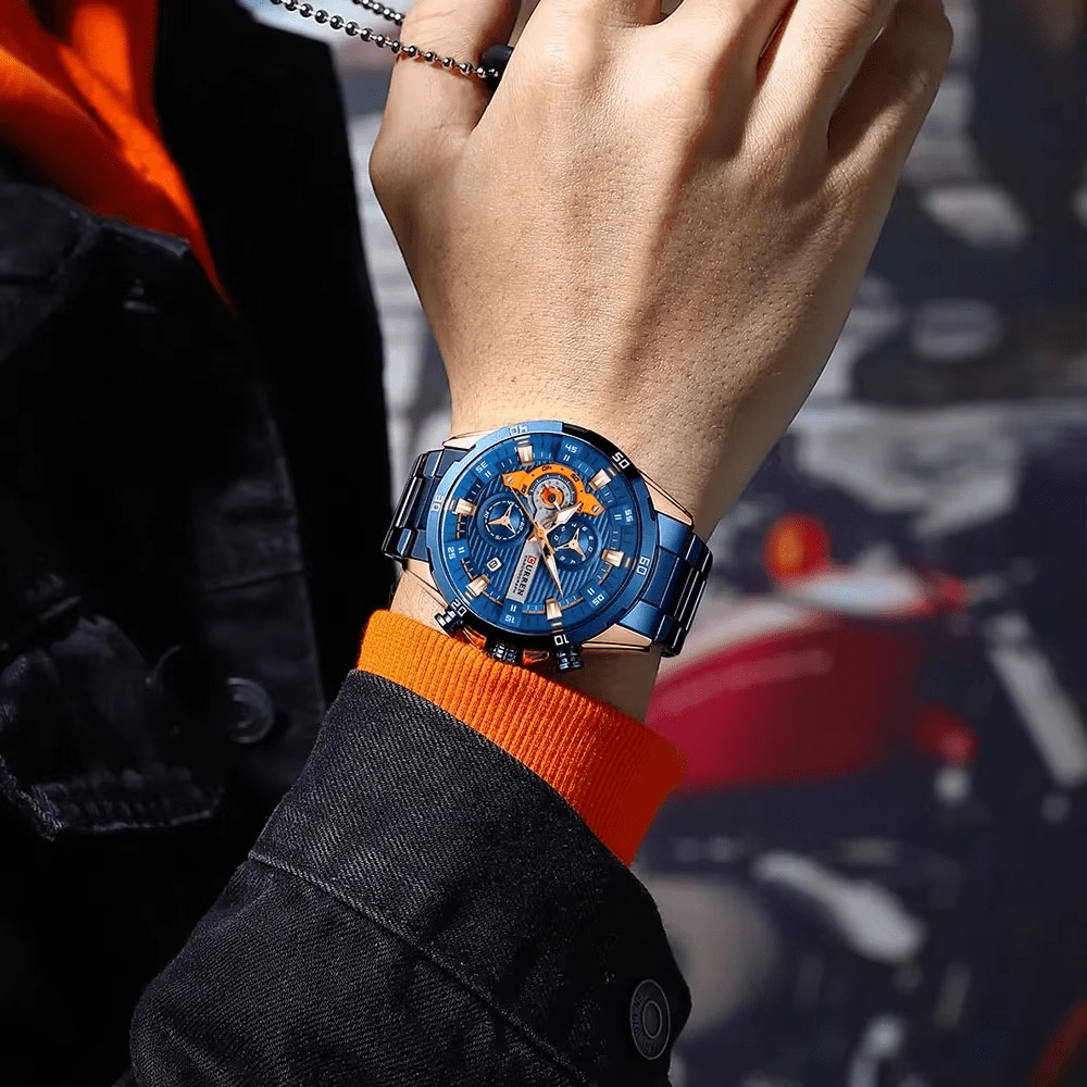 Reloj CURREN ORIGINAL 8402 Acero Inoxidable para Hombre | Diseño Exclusivo 40mm - Curren en Perú | Jherr Jewelry