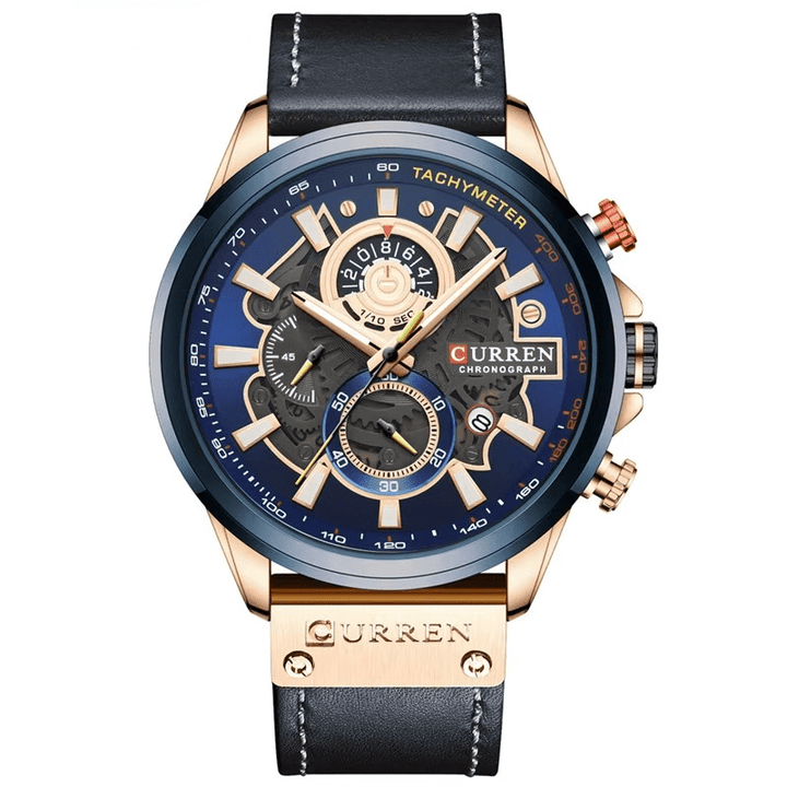 Reloj CURREN ORIGINAL 8380 Sandlight de Cuero para Hombre | Elegancia Casual 44mm - Curren en Perú | Jherr Jewelry