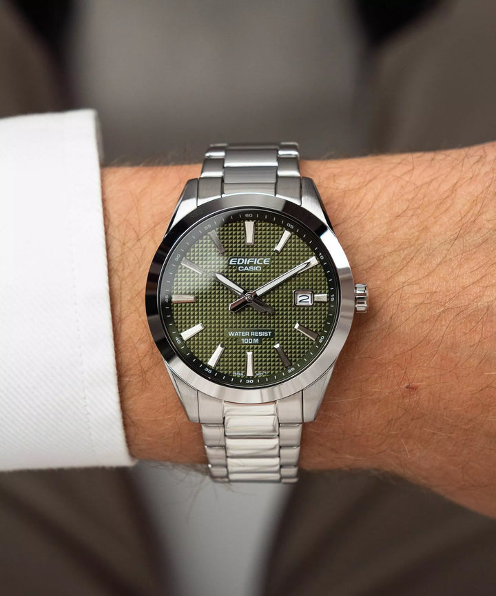 Reloj Edifice EFV-160D-3AVEF Original Esfera Verde | Azul | Blanco - Diseño Elegante