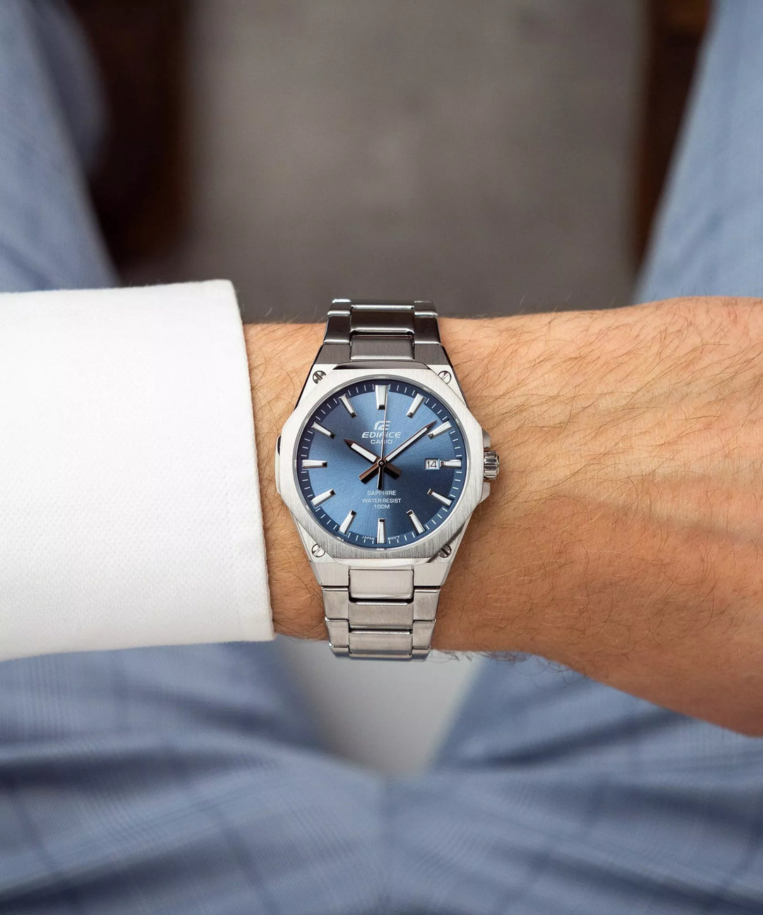 Reloj Casio Edifice EFR-S108D-2A Original Cristal de Zafiro y Resistencia al Agua 100M para Hombre