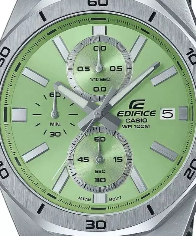 Reloj EDIFICE EFV-640D-3AVUEF Momentum Chronograph — Cronógrafo Verde para Hombre - Edifice en Perú | Jherr Jewelry