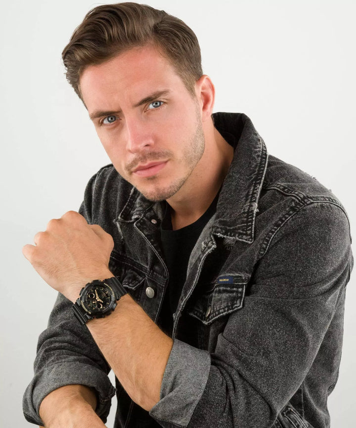 RELOJ G-SHOCK GA-100CF-1A9ER HOMBRE ANÁLOGO - NEGRO CAMUFLAJE RESINA - G-Shock en Perú | Jherr Jewelry