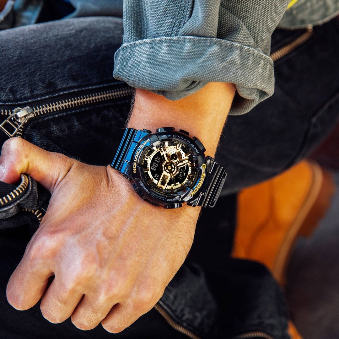 RELOJ G-SHOCK - GA-110GB-1A ORIGINAL DEPORTIVO CAUSAL - BLACK YELLOW - G-Shock en Perú | Jherr Jewelry