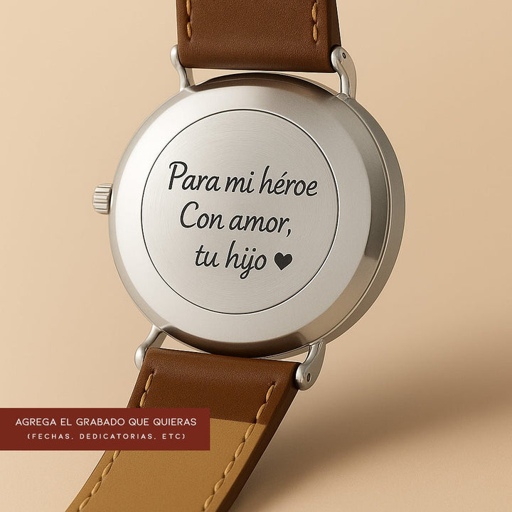 Reloj Hannah Martin para Hombre Cuero Marrón Plateado - Diseño Elegante 40mm - Hannah Martin en Perú | Jherr Jewelry
