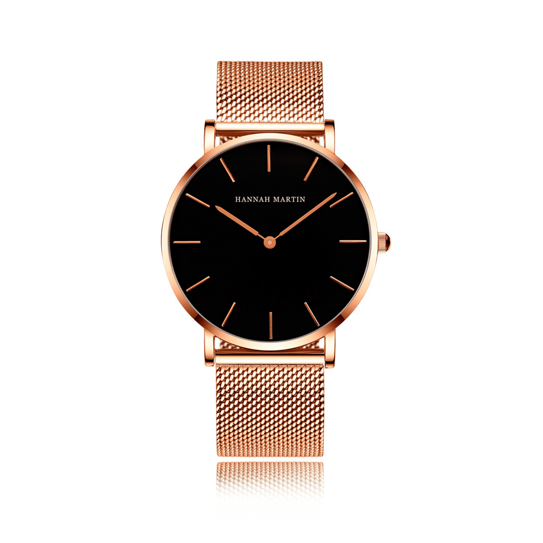 Reloj Hannah Martin Blackrose para Hombre – Estilo Elegante y Minimalista en Oro Rosa 40mm - Hannah Martin en Perú | Jherr Jewelry