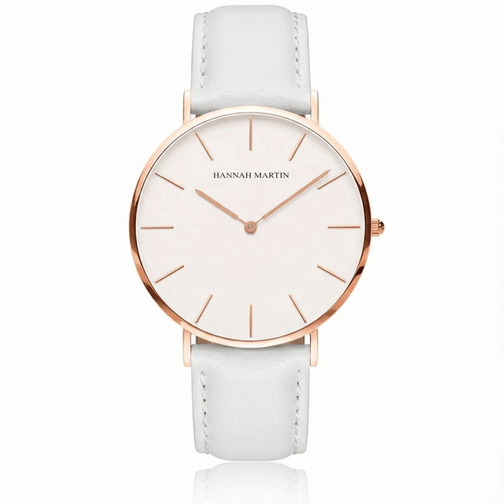 Reloj Hannah Martin Original para hombre cuero marrón oro rosa - Diseño Elegante 40mm - Hannah Martin en Perú | Jherr Jewelry