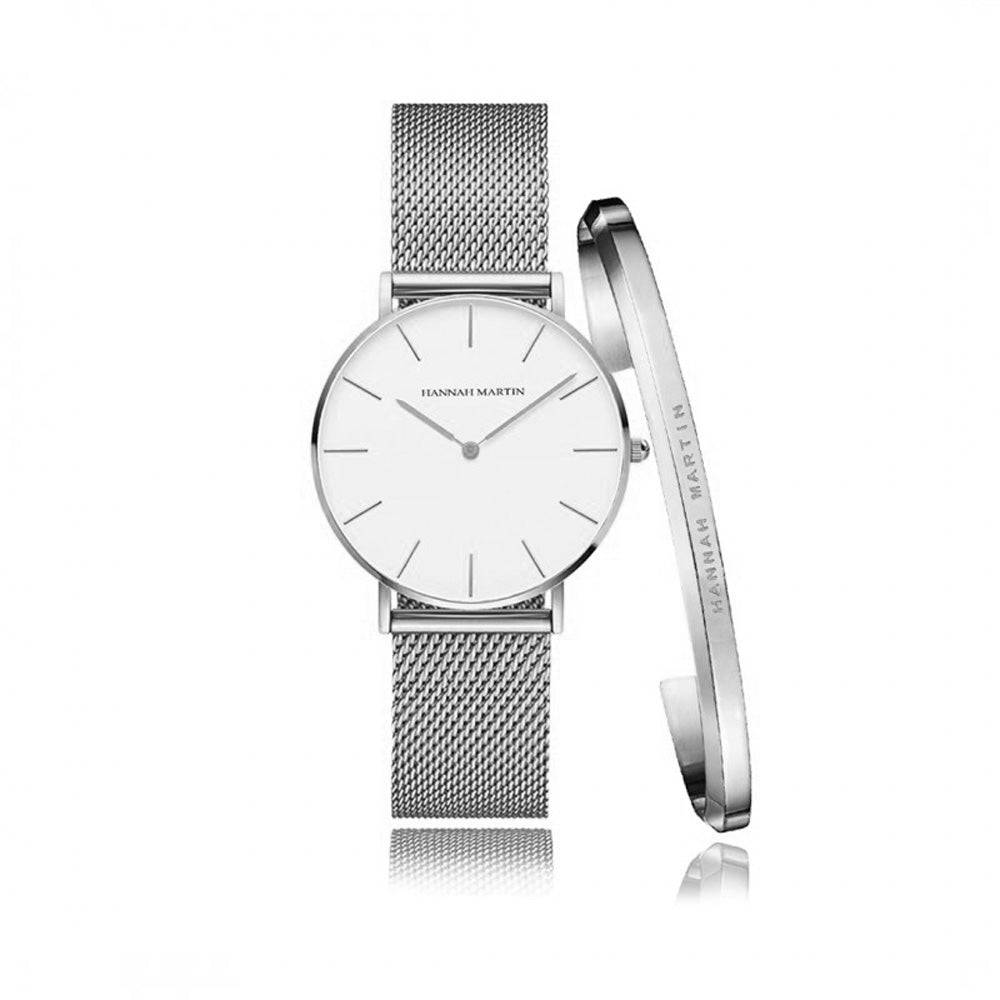 Reloj Hannah Martin Sterling + Brazalete - Hannah Martin en Perú | Jherr Jewelry
