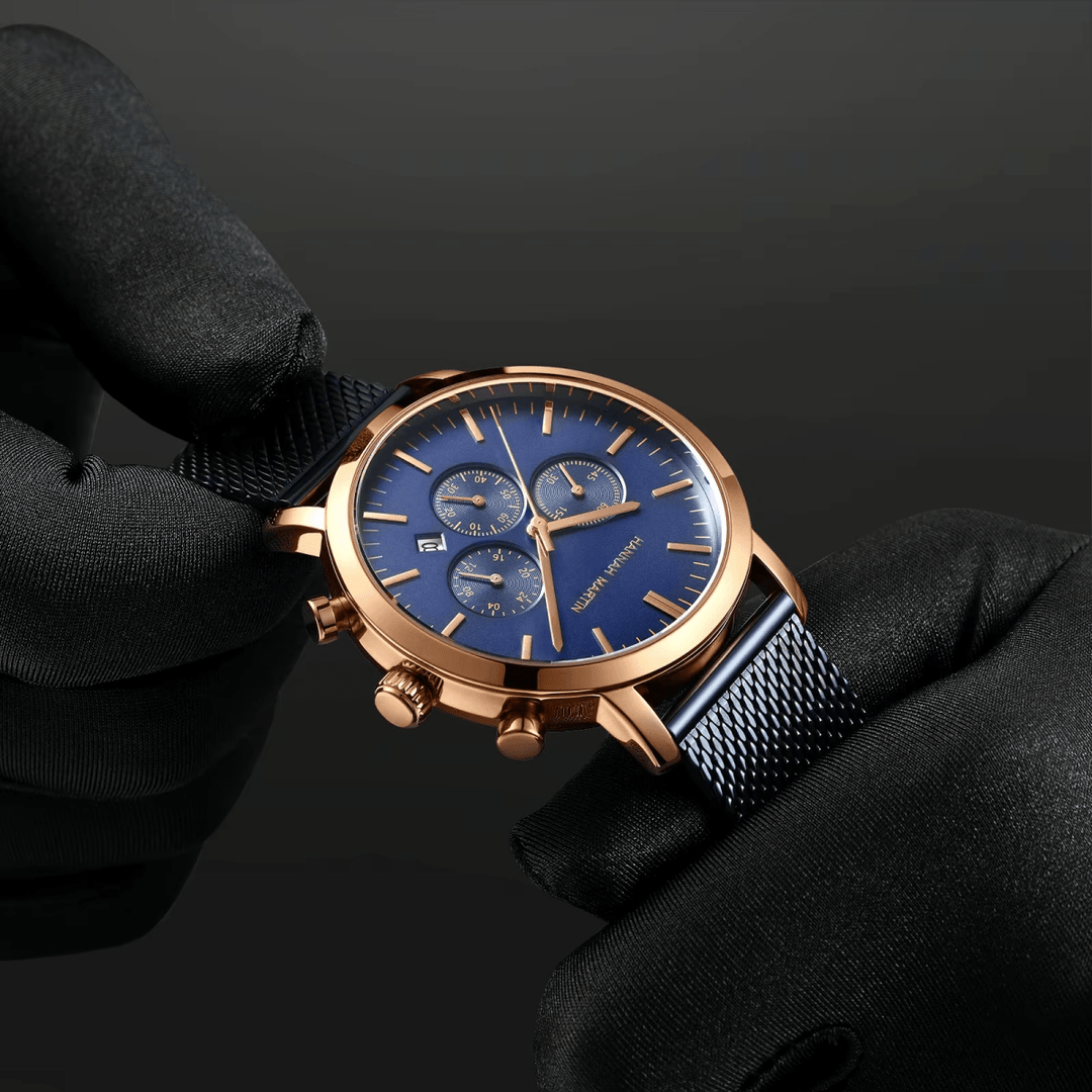 Reloj Hannah Martin Negro Original Cronógrafo con Brazalete de Acero Negro - Diseño Elegante 42mm - Hannah Martin en Perú | Jherr Jewelry