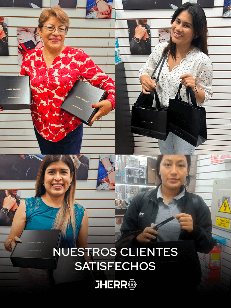 Entrega personalizada de relojes exclusivos Jherr Jewelry - clientes felices en Lima Perú