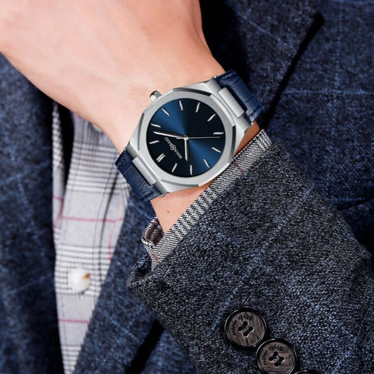 Reloj MakaMbako Original Titanium Plata Cuero - MakaMBako en Perú | Jherr Jewelry
