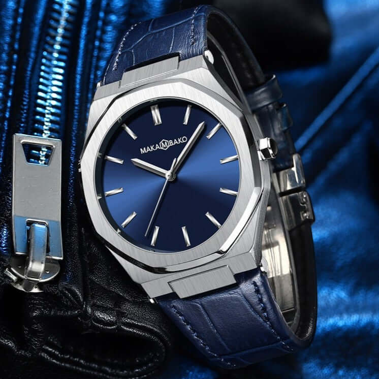 Reloj MakaMbako Original Titanium Plata Cuero - MakaMBako en Perú | Jherr Jewelry