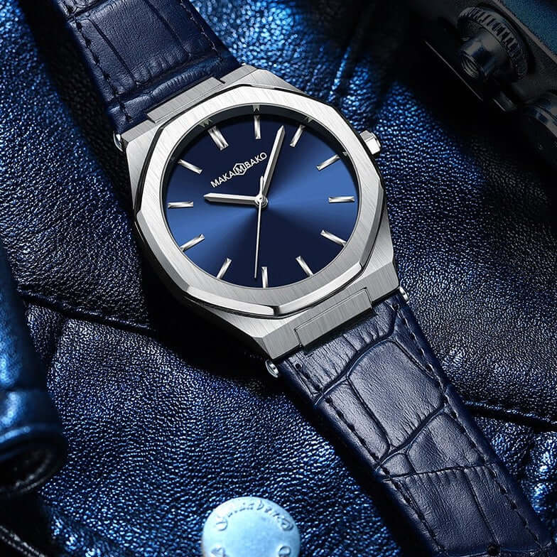 Reloj MakaMbako Original Titanium Plata Cuero - MakaMBako en Perú | Jherr Jewelry