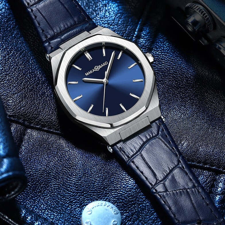 Reloj MakaMbako Original Titanium Plata Cuero - MakaMBako en Perú | Jherr Jewelry
