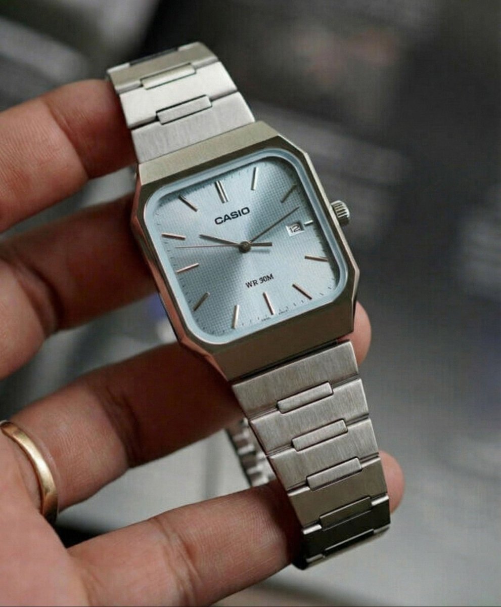 Reloj Casio MTP-B185D-2A2 Original - Ice Blue en Acero Inoxidable para Hombre