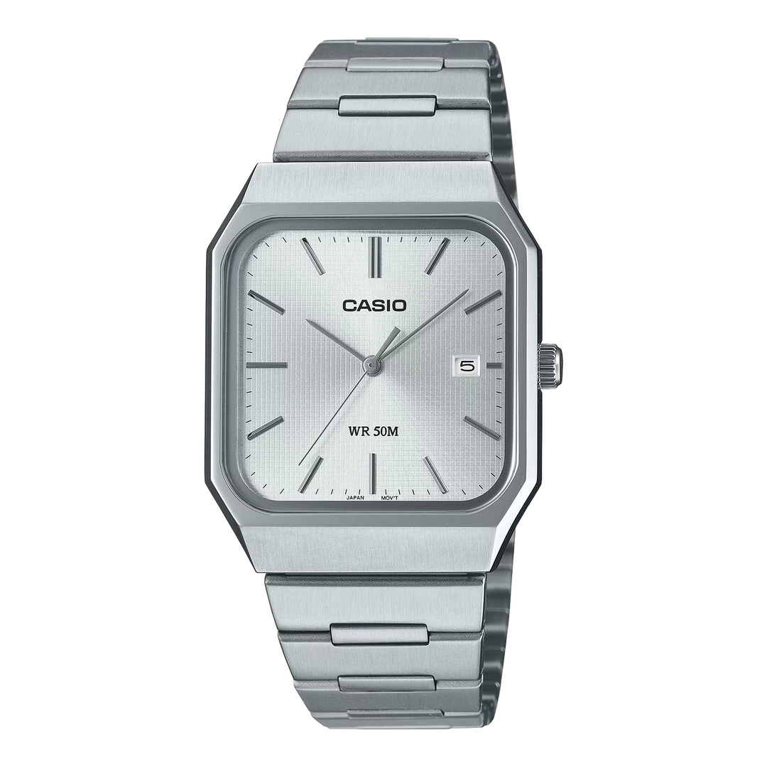 Reloj Casio MTP-B185D-2A2 Original — Ice Blue Acero Inoxidable Hombre