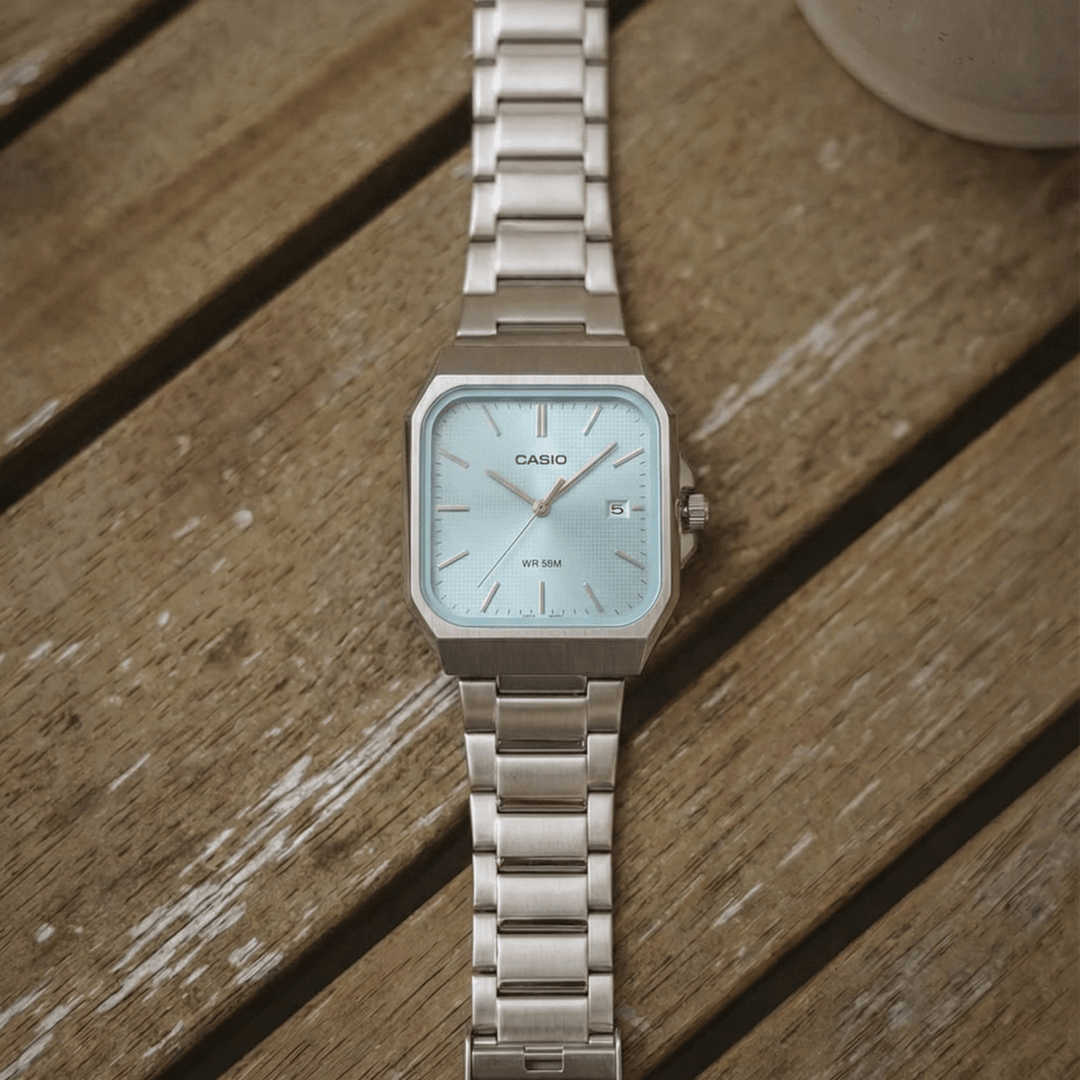 Reloj Casio MTP-B185D-2A2 Original - Ice Blue en Acero Inoxidable para Hombre