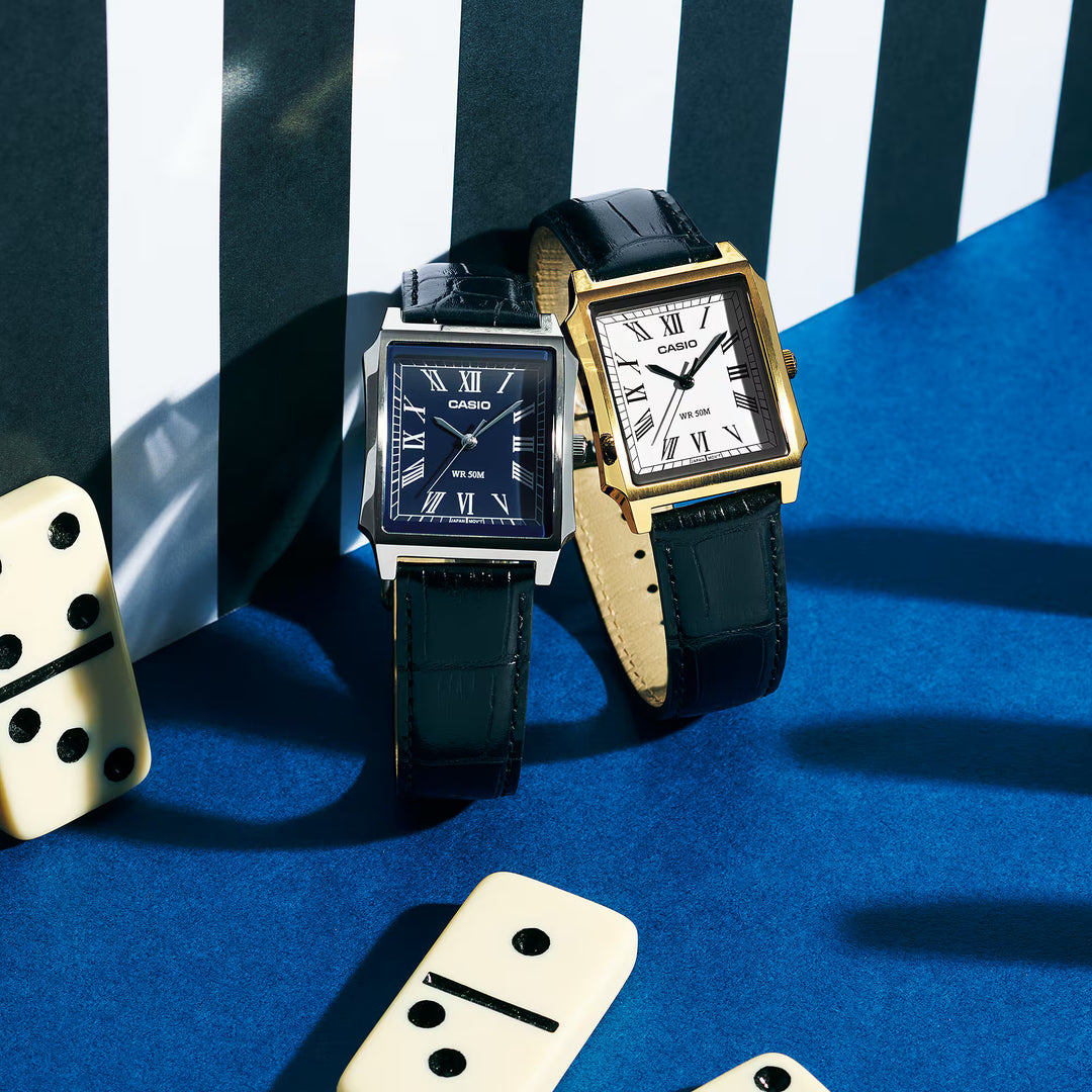 Reloj Casio MTP-B190GL-7B Original El Clásico Dorado Rectangular con Números Romanos - Casio en Perú | Jherr Jewelry