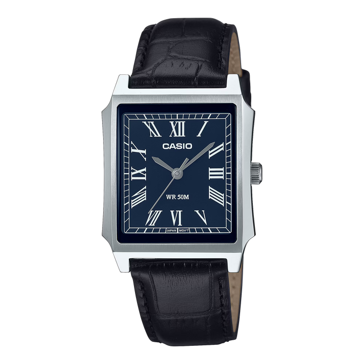 Reloj Casio MTP-B190L-2B Original Elegancia Clásica con Esfera Azul y Números Romanos - Casio en Perú | Jherr Jewelry