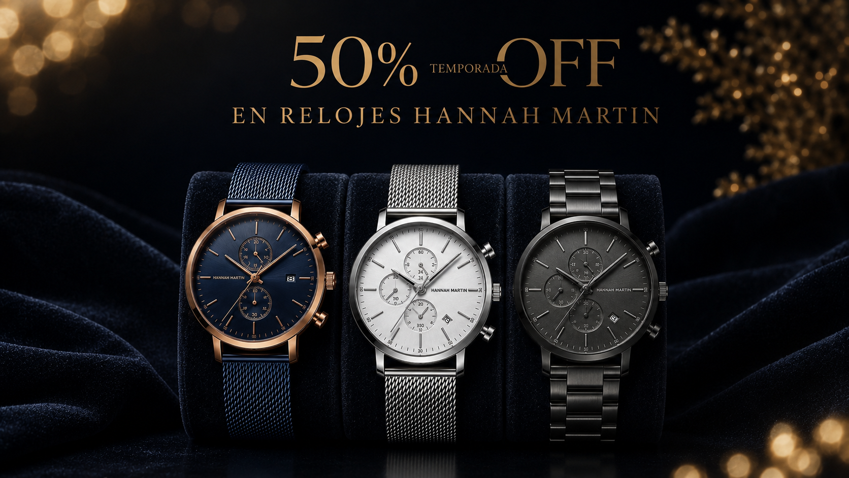 Oferta 50% en relojes Hannah Martin de acero para hombre en Perú con diseño elegante y correas metálicas