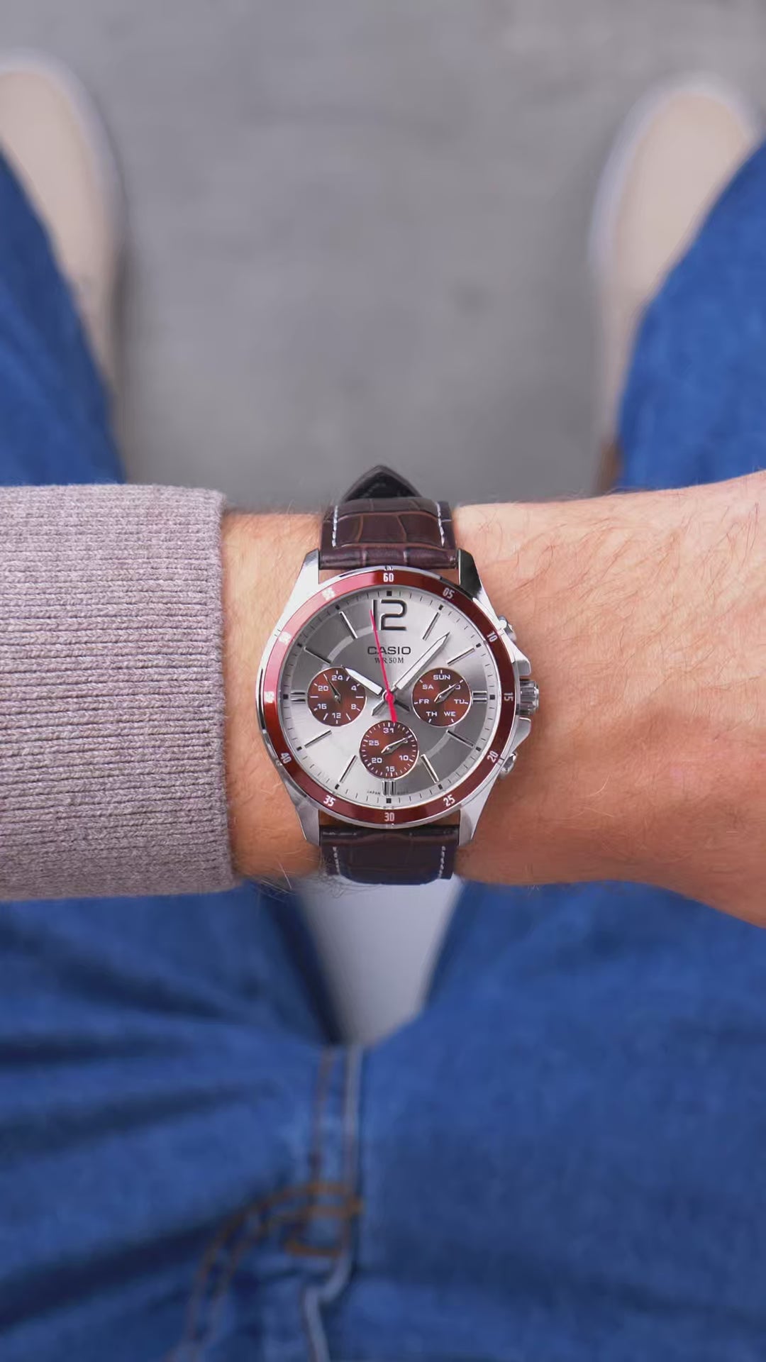 Reloj Casio Hombre MTP-1374L-7A1 — Multifunción Analógico con Correa de Cuero
