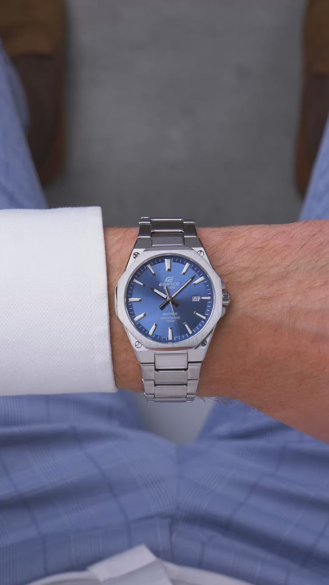 Reloj Casio Edifice EFR-S108D-2A Original Cristal de Zafiro y Resistencia al Agua 100M para Hombre