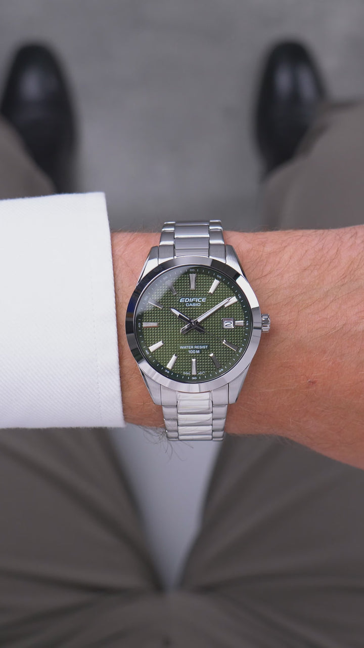 Reloj Edifice EFV-160D-3AVEF Original Esfera Verde | Azul | Blanco - Diseño Elegante