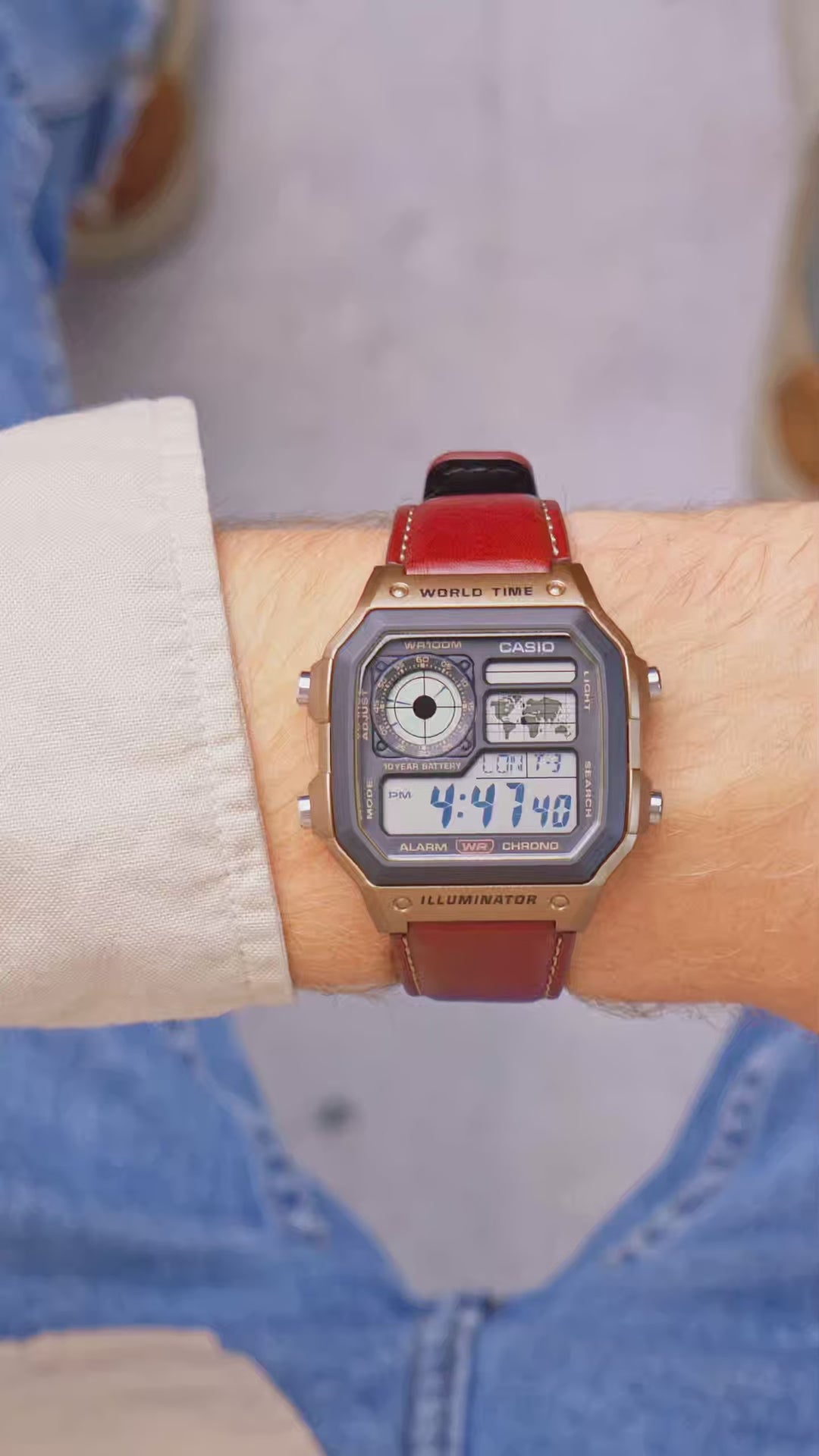 Ae-1200whl-5avef Casio Reloj para Hombre Cuero | Jherr Jewelry Perú