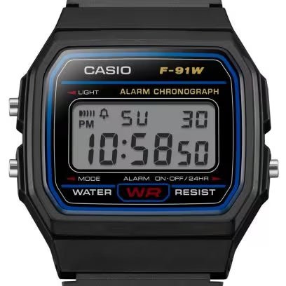 Casio F-91W-1DG negro correa resina reloj digital original Perú | Jherr Jewelry Perú