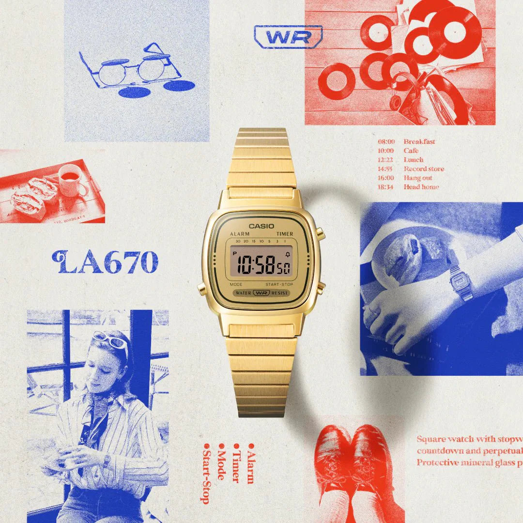 Reloj Casio LA670WGA-9 Original Vintage Dorado Digital - Icono Retro con Estilo y Funcionalidad