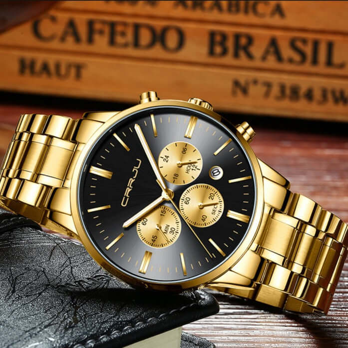 Reloj CRRJU 2160 Original Dorado Chrono - CRRJU en Perú | Jherr Jewelry