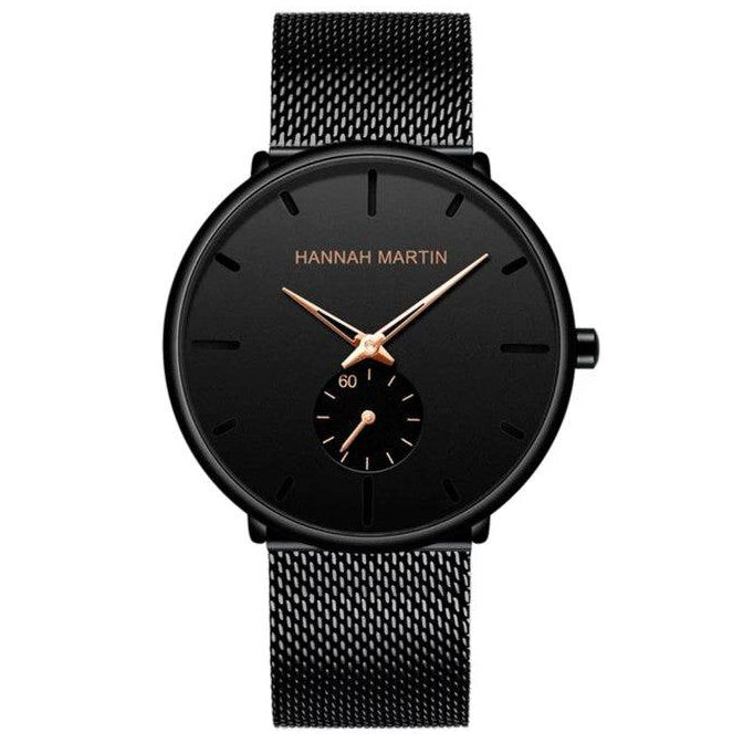 Reloj Hannah Martin Original para Hombre con Malla Negra Elegante 40mm - Hannah Martin en Perú | Jherr Jewelry