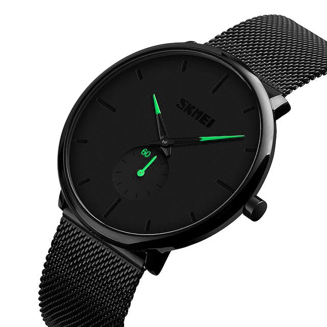 Reloj Negro Casual Elegante Aguja Verde - JHERR JEWELRY en Perú | Jherr Jewelry