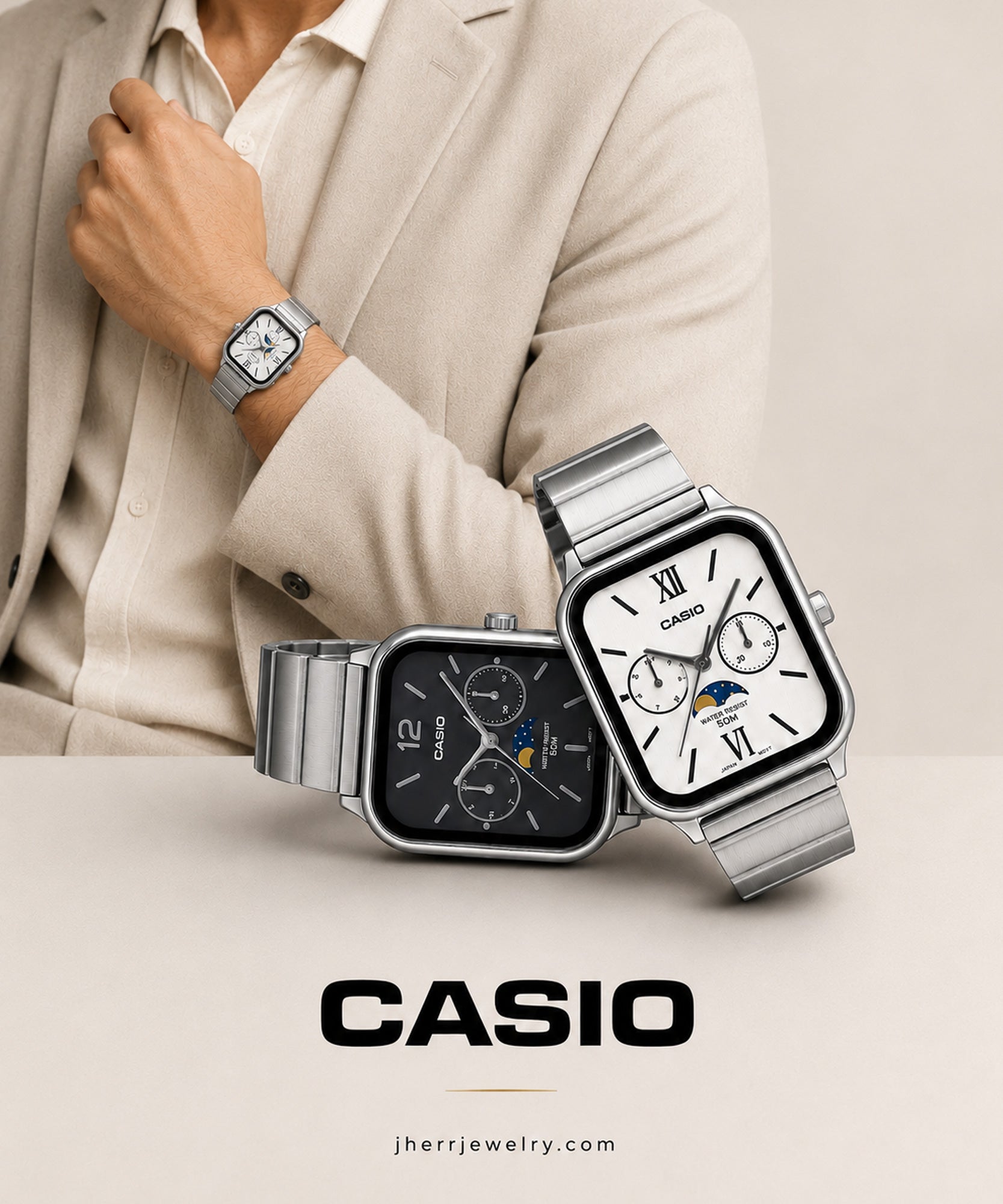 Relojes Casio cuadrado fase lunar en Perú